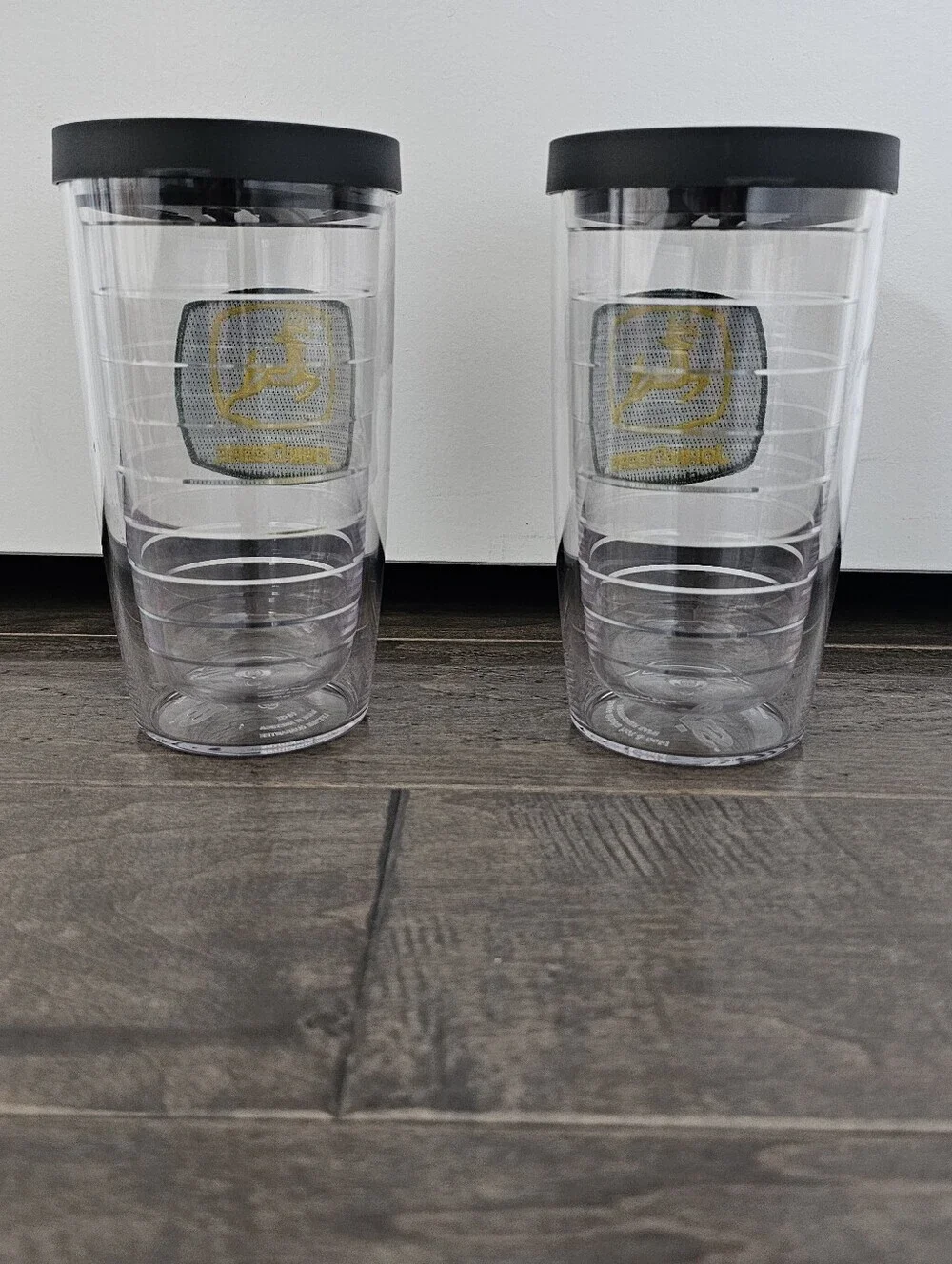 Vintage John Deere Tervis Green & Yellow Tumblers 24 oz - Qty 2